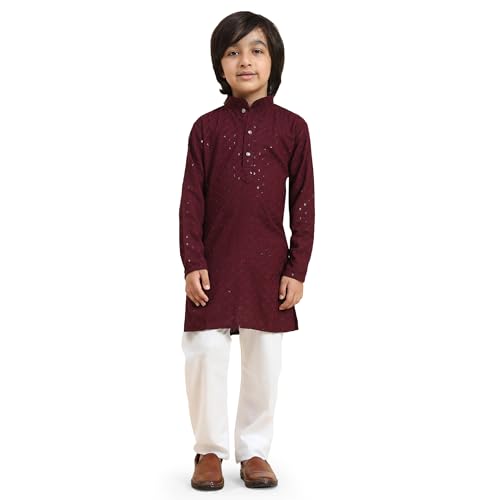 Image of Pro-Ethic Style Developer Boys Cotton Kurta Pajama For Kid's Ethnic Wear | Cotton Kurta Pajama (S-227)