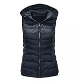 weste damen langarm, Damen Kurzer Daunenwestenmantel Winter Warm Plus Size Leichte Weste Jacke, Winddicht Tragbar Ärmellos Steppweste Für Damen Packbare Oberteile mantel damen lang, Baumwolle Daunenweste Damen - Winter Lose Warme Stehkragen Ärmellose Weste, Dick Plus Size Big Gepolsterte Daunenweste Oberbekleidung Für Outdoor Reisemantel winterjacke damen schwarz, Steppweste Damen Lang Weste mit Kapuze Daunenweste Ärmellose Kapuzen Mantel Leichte Wintermantel Longweste Warm Winterjacke