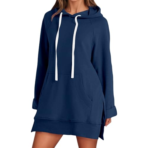 Sweat-shirt à capuche femme manches longues avec poche pour rester au chaud