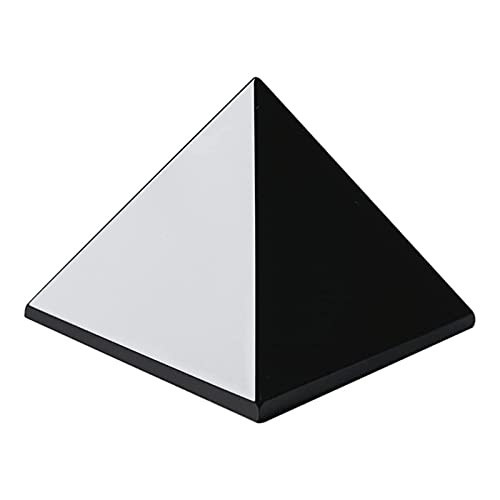 Image of Runyangshi Natural Black Obsidian Crystal Pyramid Energy Generator | 2.36x2.36in (6x6cm) Healing Crystal Pyramid for Protection & Positive Energy | Natural Quartz for Chakra Reiki Home Decor