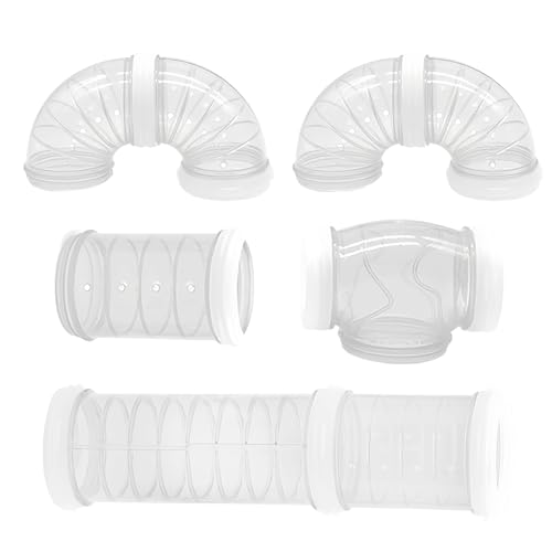 Bamboopack WLU22470 Tunnel de jeu pour hamster - Assortiment de tubes transparents pour cage à hamster et accessoires, M