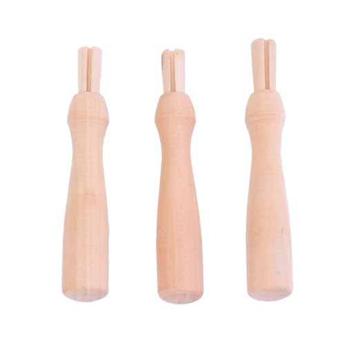 Beatifufu Felting Supplies 1 Set Felting Needle Wool Felt Tools 20 Pins 3 Wooden Stamps for DIY Craft