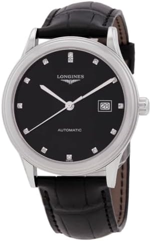 Longines Flagship Automatic Diamond Black Dial Men&#39;s Watch L4.984.4.57.2