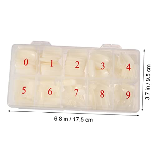 Healvian 2 Caixas 500Pcs Unhas Postiças Grossas Unhas Curtas Dicas De Unhas DIY Nail Art Remendos De