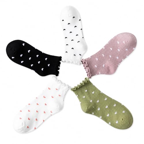 Image of GuaziV Women's Ruffle Socks, Womens Fun Novelty Crew Colorful Fashion Casual Socks