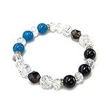 【南都天石】 星座石 山羊座 やぎ座 Capricorn ターコイズ ブラックオニキス クラッククリスタル本水晶 スモーキークォーツ 天然石 パワーストーン ブレスレット 金運 恋愛運 健康運…