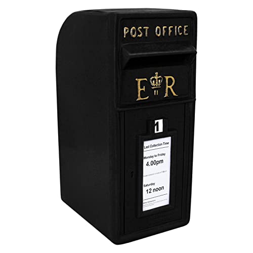 Boîte aux lettres murale en fonte Royal Mail pilier verrouillable 2 clés pour bureau de poste extérieur résistant