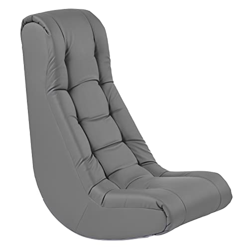 Factory Direct Partners Soft Tufted Floor Rocker - Cushioned Ground Chair for Kids Teens and Adults - Great for Reading, Gaming, Meditating, TV - Coal, 10488-GY by Factory Direct Partners - Used condition - US$103.86