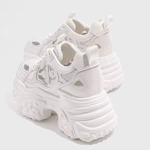 Chunky Sneakers for Women & Girls Mesh Walking Shoes with 3.9-Inch Thick Sole for Summer3