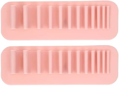 Makeup Brush Drying, Brush Drying Rack 2 Pcs Collapsible Holder Stand Tree Tray Support Display Silicone Cosmetic Brush Drying Rack for Makeup Artist Nail Brushes Paintbrushes