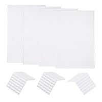 sourcing map Miniatur Dachziegel PVC Modell Dachziegel Mini Heimwerker Dachziegel Modell Bau Set für Modellbau Puppenhäuser Garten Schleifentisch 29.5x19.5cm/1.16x0.76 Weiß Pack von 4 1:75