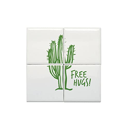 Carreaux céramique décoratifs 40x40 cm pour habiller un mur vide avec un dessin de plante humoristique