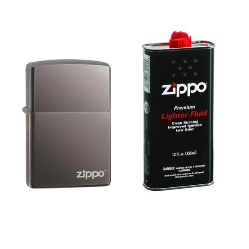 Combo of Zippo Classic Black Ice Zippo Logo Windproof Pocket Lighter and 12 oz. Premium Lighter Fluid (B0CJ9148Q3) Amazon Price History, Amazon Price Tracker