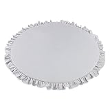 Spieldecke baby Bodenkissen mit Rüschen - Kinder Krabbeldecke rund mit Volant 100 cm Kuschelecke Kinderzimmer Boden Kissen Velvet Grau