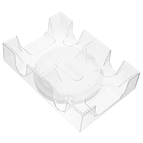 VANZACK Rotary Playing Card Holder Plastic Stand for Easy Access for Home Office and Game Nights Design for Decks Space Saving Storage