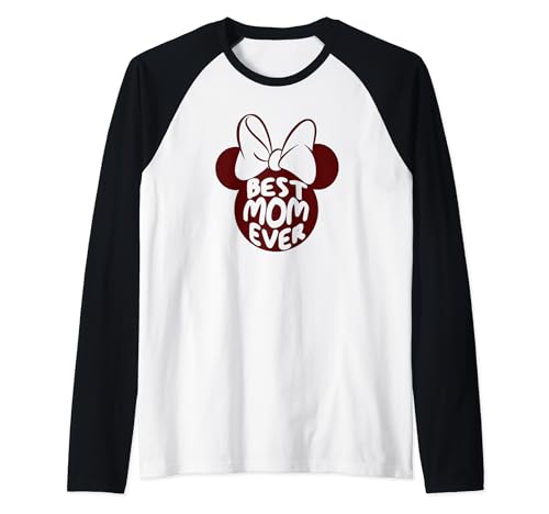 Minnie Mouse Best Mom Ever t-shirt raglan le cadeau tendre pour la fête des mères