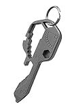Fácil de usar Geiomoo Multiherramienta 24 en 1, Forma de Llave Herramienta Multiusos de Bolsillo de Acero Inoxidable (Gris)