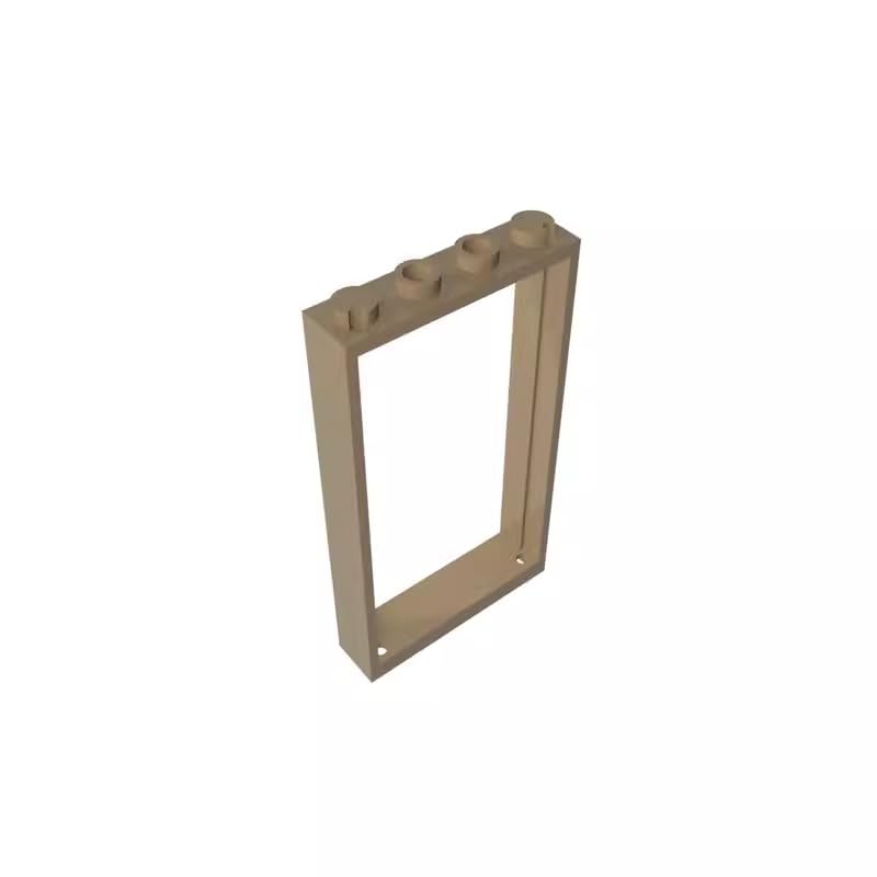 Gobricks 60596 Door Door Frame 1x4x6 Type 2 10 Pieces GDS-874 Compatible with Lego Building Blocks Color:Dark Tan โ image 1