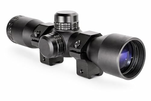 TRINITY 4x32 Compact Mil-Dot Scope Compatible with Gamo Varmint Air Rifle – Multi-Coated Optics, Aircraft Aluminum Construction, Fog Resistant, Includes Scope Rings