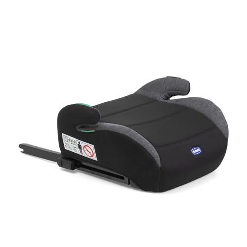 Chicco Quasar Fix i-Size, Seggiolino Auto Bambini 7-12 Anni (126-150 cm), Peso 23-36 kg, Gruppo 3, Facile da Installare con Sistema Isofix, con Braccioli Imbottiti e Seduta Confortevole, Nero