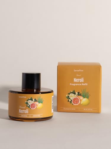 SenseFlow Aceites Esenciales para difusor, 30 ml, 100% Puros, aceites Esenciales de aromaterapia de Primera Calidad, aceites aromáticos de Aire para difusor, aromaterapia - Neroli