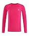Runhit Boys Compression Shirt Kids Pink Long Sleeve Athletic Undershirt Youth Quick Dry Base Layer for Football Baseball