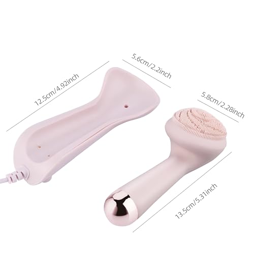 Escova Facial De Silicone Elétrico, Rolo De Vibração, Massagem Pore Cleansing Instrument, Ferramenta