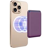 Homsctect Upgraded MagSafe Wallet, Magnetic Phone Wallet 3 Cards Holder, 23 Magnets, Credit Card RFID Blocking, Slim Leather, Magnetic Wallets for iPhone 17/16/15/14/13/12 Series-Wine Red