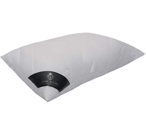 FAM HOME Katoenen Kussen 50x70 cm Met Rits Hypoallergeen Vochtregulering Volledig Verstelbaar Minimaal Onderhoud