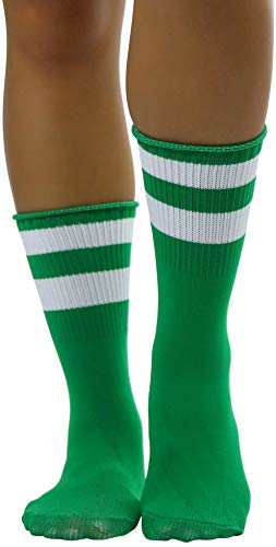 Image of ToBeInStyle Women's Acrylic Ankle Hi With Double Stripe Top Crew Fun Athletic Socks