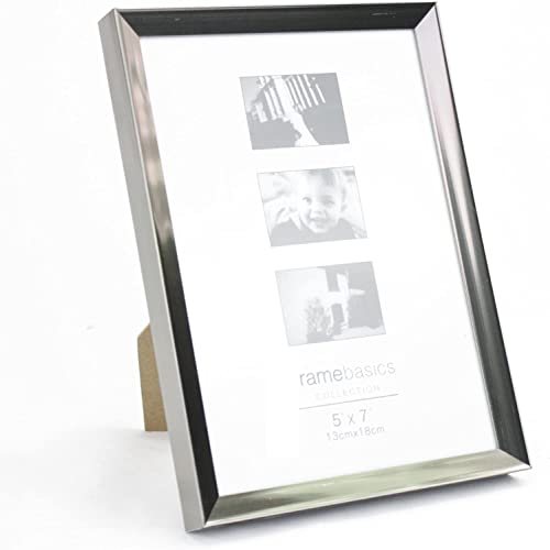 Smartweb | Cadre Photo Elégant en Chrome 18x13 cm | Vitrine Murale Avec Support Pour Suspension ou Pose et Protection du Verre