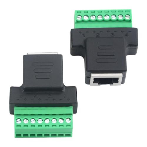 Conector RJ45 hembra a terminal de tornillo 4 unidades miniatura 2