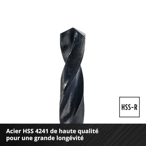 Forets à métaux HSS-R Einhell avec pointe 135 degrés anti-dérapage pour percer sans effort