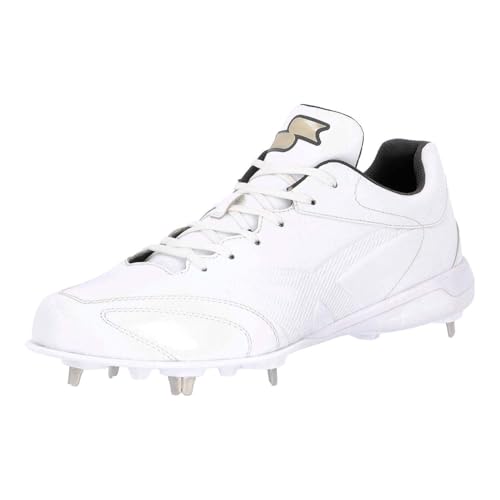 SSK(??????) Men's Baseball Cleats, White x White (1010), 8.5