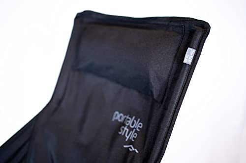 Cadeira Portátil Portable Style Alumínio Leve Camping Praia Viagem Lazer Cor:Azul