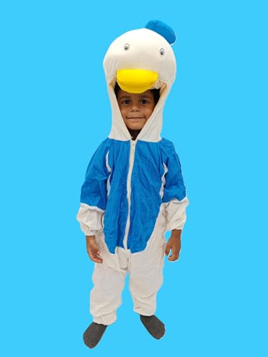 Image of BookMyCostume Comical Sailor Duck Cartoon Kids Fancy Dress Costume | Blue & White 5-6 years