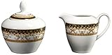 spülmaschinenfest Creatable 15090, Serie Majestosa schwarz, Set 2 teilig Milchgießer und Zuckerset 2 TLG, Porzellan, Mehrfarbig, 25x12x12 cm