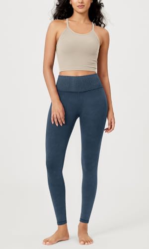 ODODOS-Vintage-78-Length-Seamless-Leggings-for-Women-Ribbed-High-Waist-Casual-Workout-Gym-Yoga-Pants-2528-Inseam