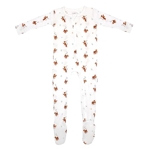 Image of Bamboo Little Soft Baby Footie Pajamas, Baby Clothes, Newborn Sleepers, 95% Viscose and 5% Spandex, 0-24 Months