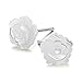 Produktbild NOWON 925 Sterling Silber Ohrringe Post White Perlmutt Rose Flower Stud 10mm 8mm