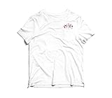 Blooming Flowers Pocket T Shirt-Embroidered Womens Floral Tee-Boho Crew-Neck T-Shirt