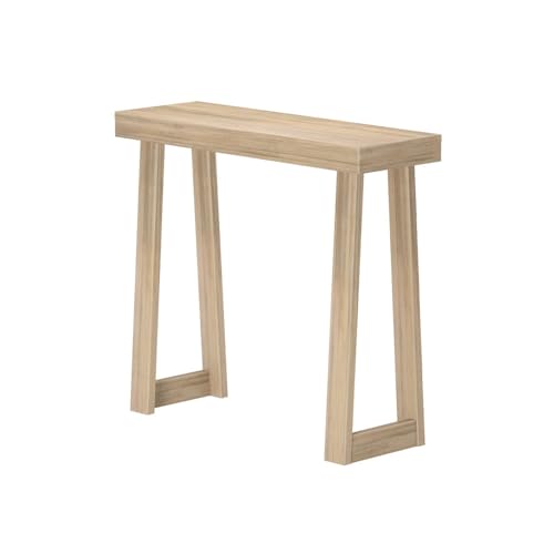 Image of Plank+Beam Solid Wood Console Table, 36 Inch, Sofa Table, Narrow Entryway Table for Hallway, Behind The Couch, Living Room, Foyer, Easy Assembly, Blonde