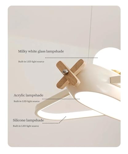 Lustre de plafond LED à intensité variable avec globe en verre protecteur - 6