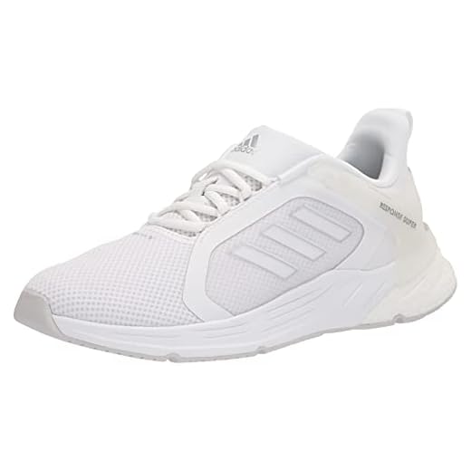 adidas Tênis de corrida feminino Response Super 2.0, Branco/prata fosco/cinza traço, 36