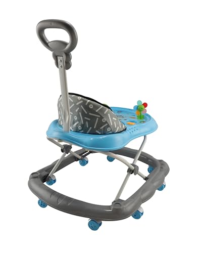 Image of Toyzoy Kidzoo Lite Foldable Baby Walker with Adjustable Height for Kids|Boys|Girls Age 9 Months Plus, TZ-308 (Blue)