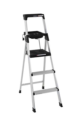 COSCO 20502ABL1E Signature Series Step Ladder, 5ft, Aluminum