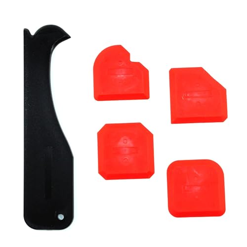 LfrXtra Juego de 5 raspadores de pegamento de silicona para vidrio, herramientas de costura, cerámica, azulejos, belleza, costura
