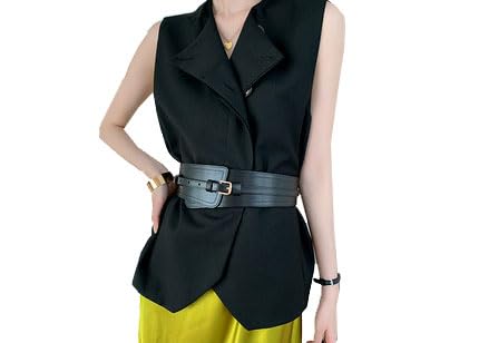 Leather belt women's leather layer cowhide wide needle buckle dual-purpose waist seal for dress2