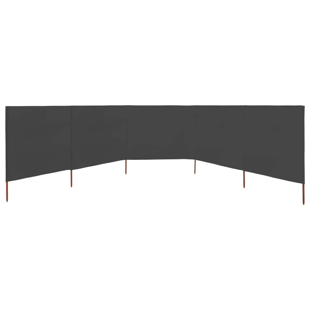 Coupe-vent pliable en 5 pièces - 600 x 160 cm - En tissu non tissé de qualité supérieure et durable - Brise-vue - Pour jardin, plein air, camping, parc - Pour protéger contre le vent, le sable