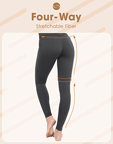 Image of MANCYFIT Thermal Leggings for Women Fleece Lined Pants Long Underwear Bottoms